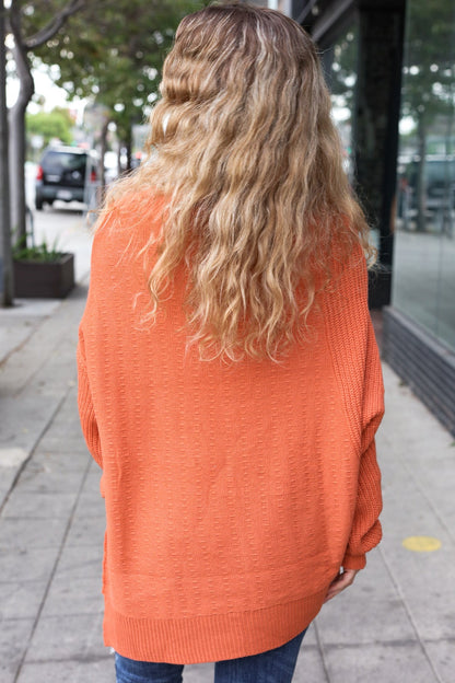 Vanessa® | Pull asymétrique en tricot citrouille Autumn Vibes