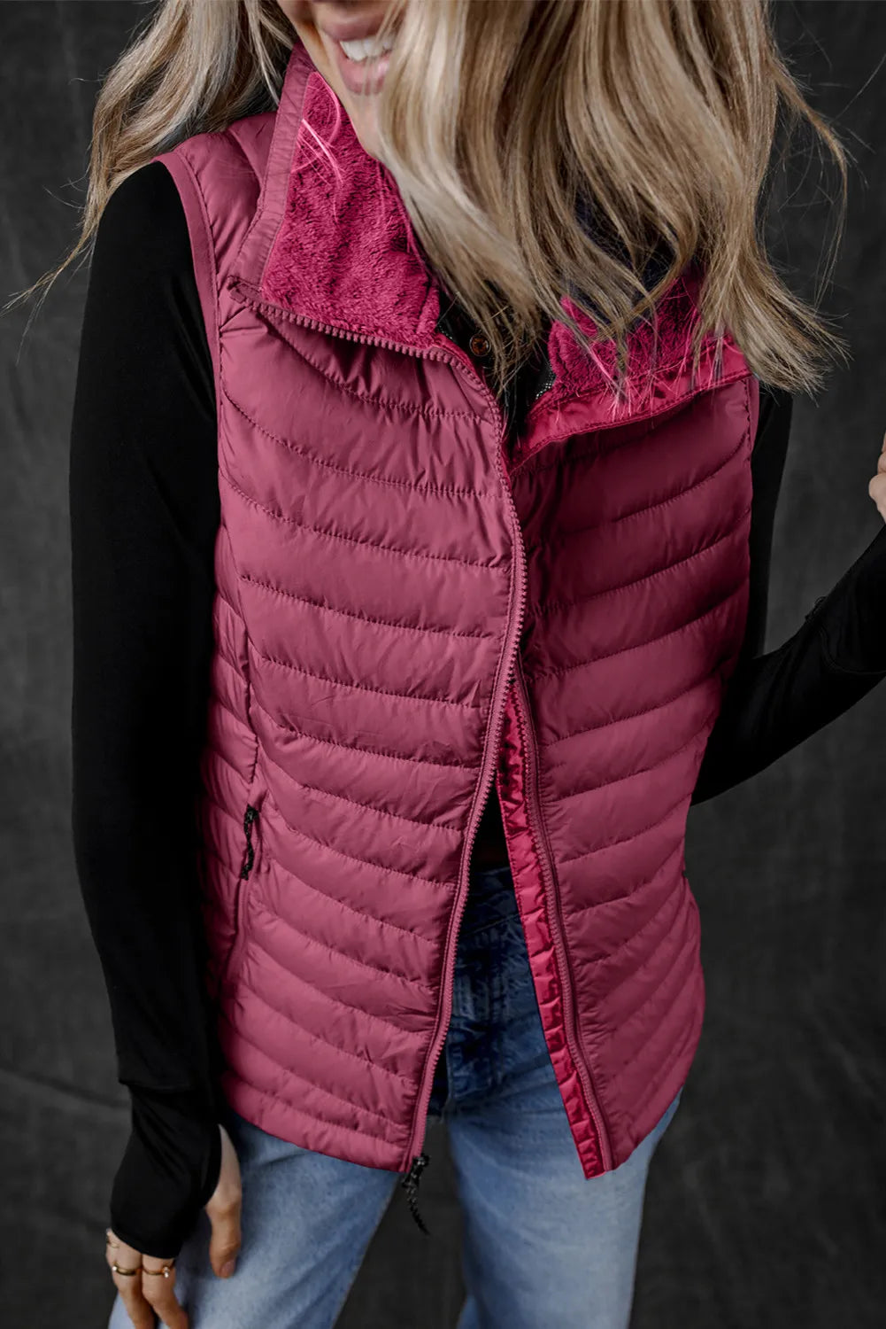 Sylvia® | Manteau gilet avec zip et poches