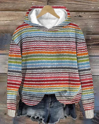 Véra® | Sweat à capuche multicolore à manches longues