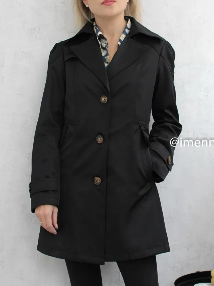 Yolande® | Manteau court femme coupe slim avec fermeture à un bouton