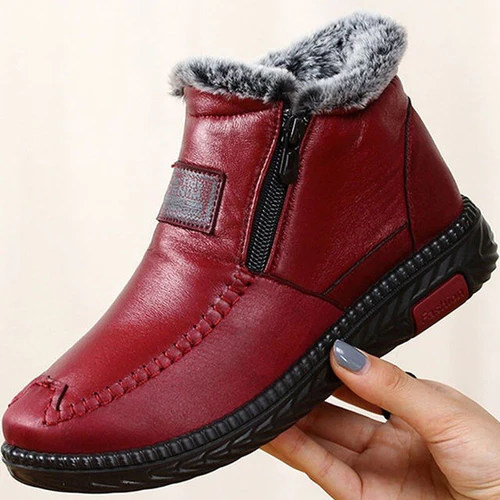 Emma - Bottes imperméables et antidérapantes en cuir de coton pour femme