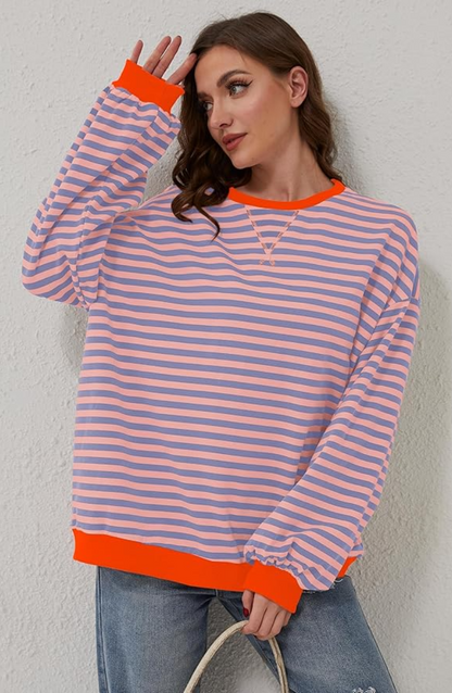 Talia® | Pull oversize à rayures