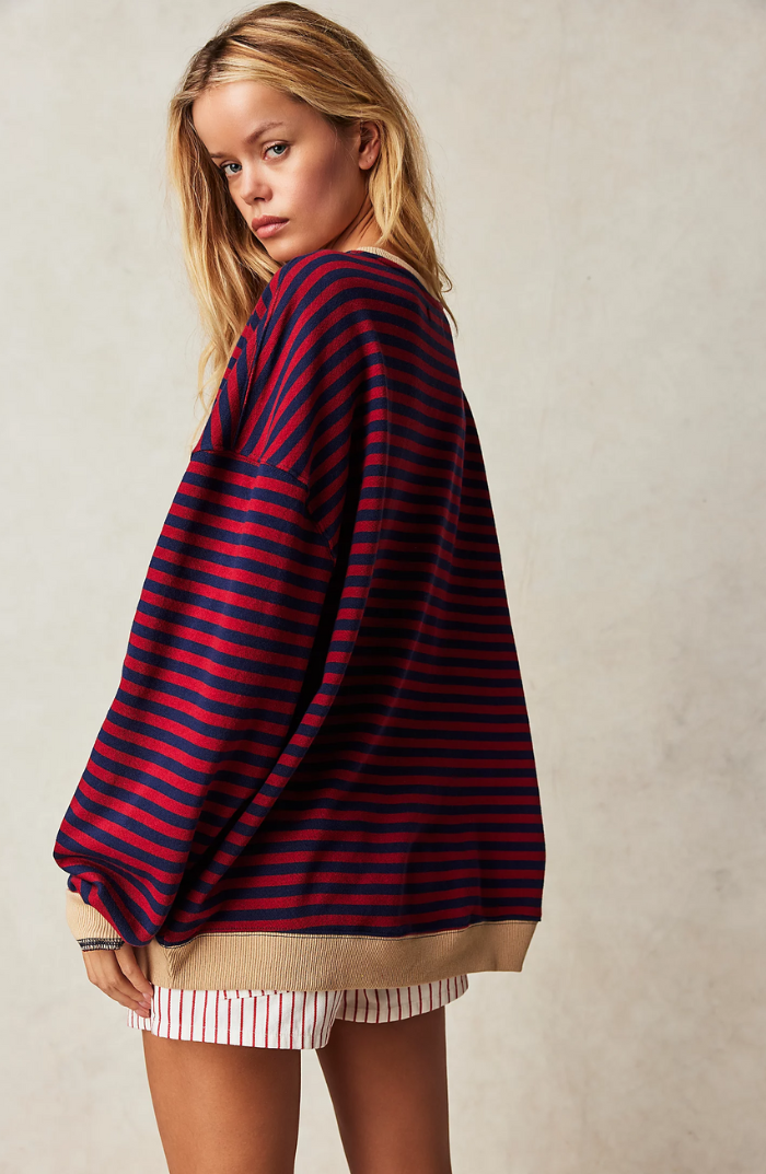 Talia® | Pull oversize à rayures