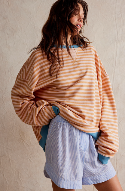 Talia® | Pull oversize à rayures