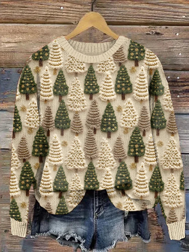 Pull en Tricot Douillet Pour Arbre De Noël