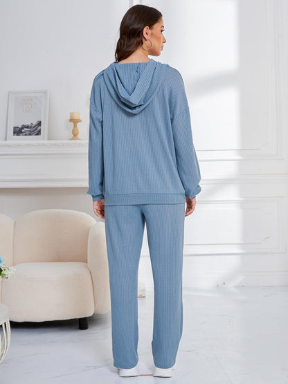 Zahira® | Ensemble sweat à capuche manches longues et pantalon à épaules tombantes