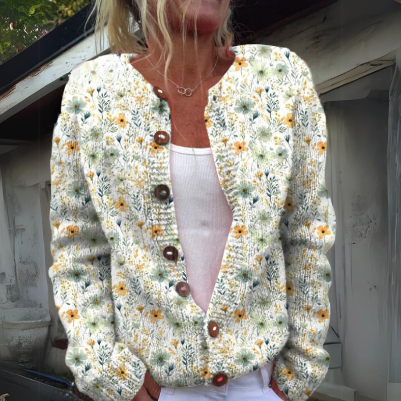 Sandra® | Cardigan fleuri à manches longues