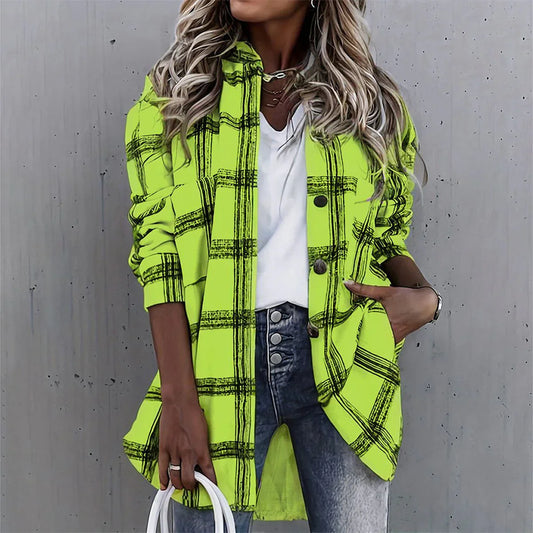 Hannchen® | Veste longue carreaux fluo