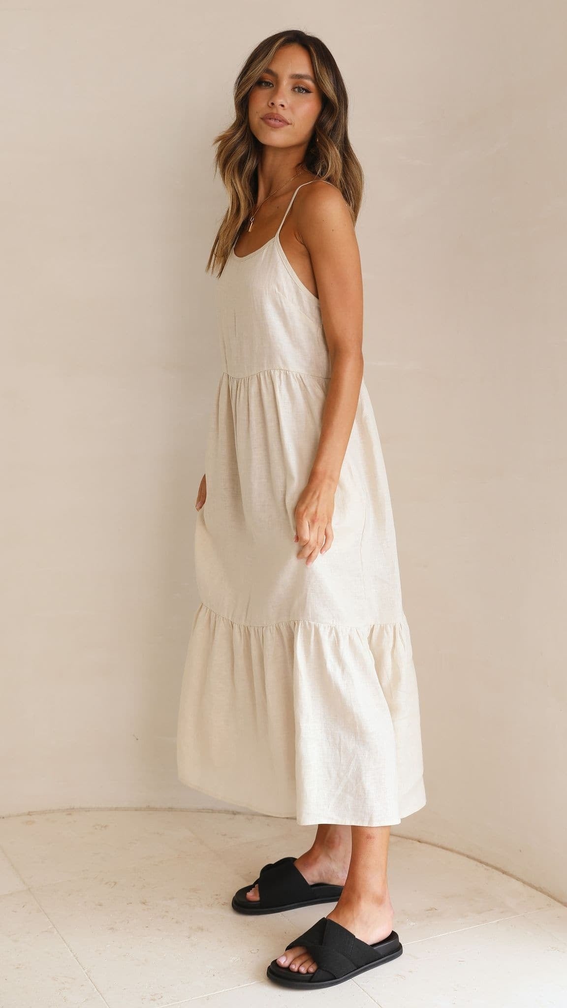 Robe longue Nico - Naturelle