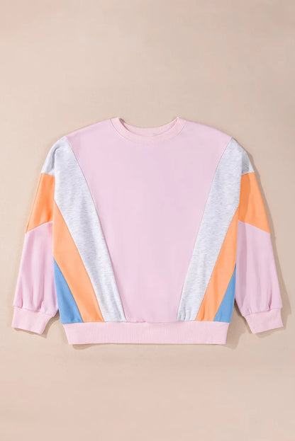 Sigrid® | Sweat color block à col rond et manches longues