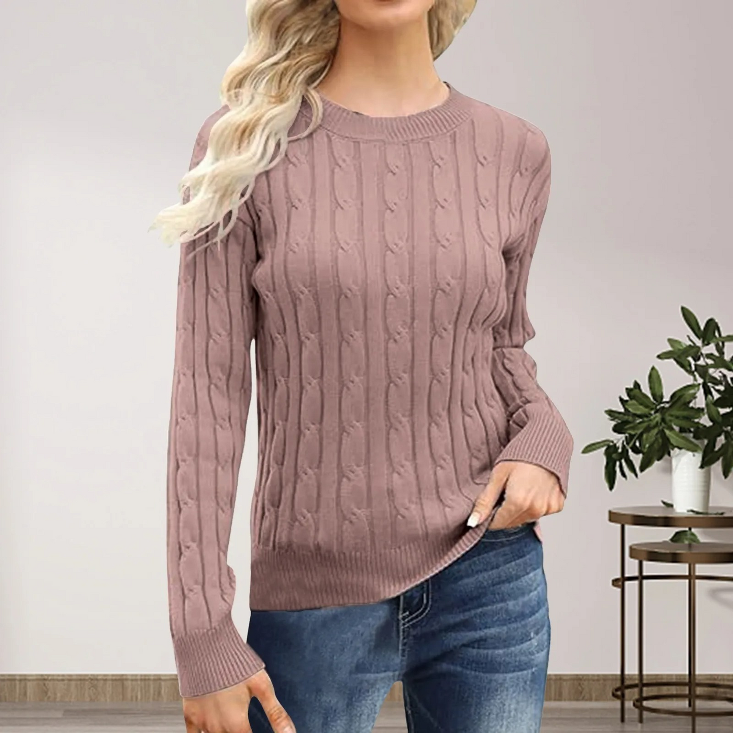 Virginie® | Pull tricoté décontracté à manches longues pour femme