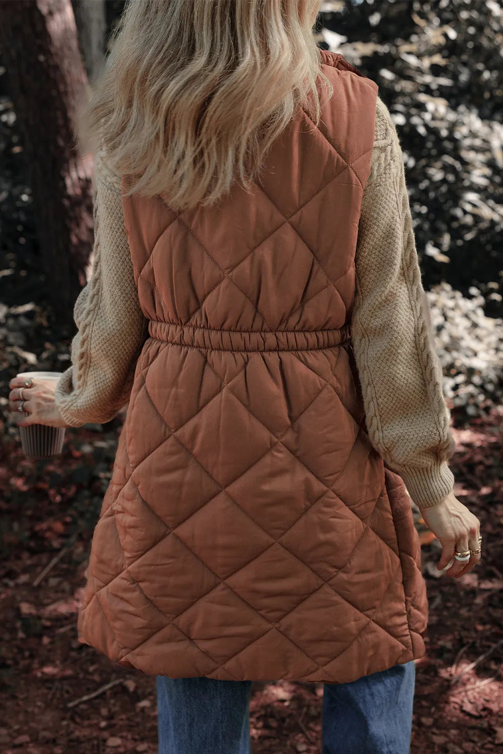 Sylvia® | Manteau gilet avec fermeture éclair, boutons et poches