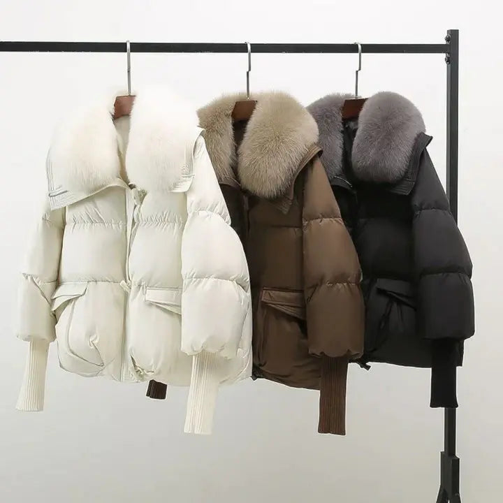 Véra® | Manteau d'hiver avec col en fourrure luxueux