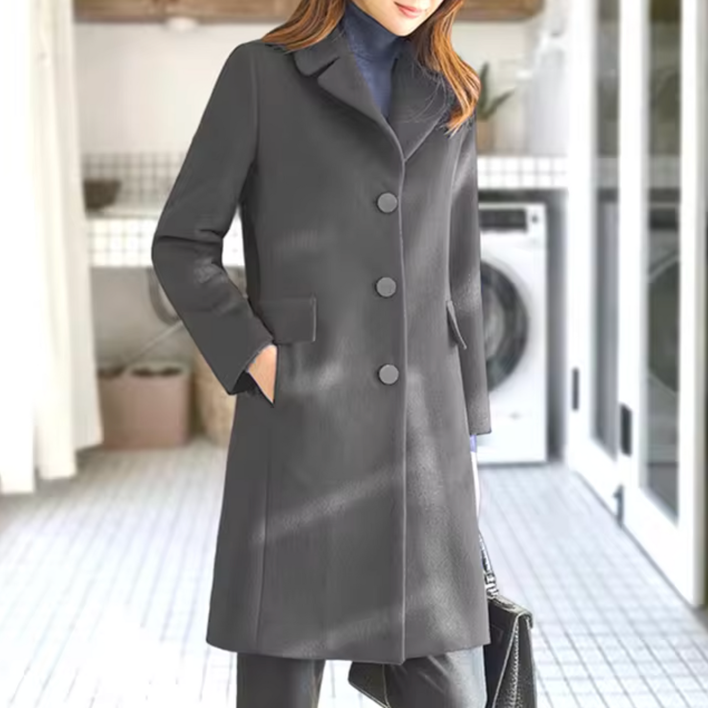 Tamara® | Manteau en laine avec poche avant