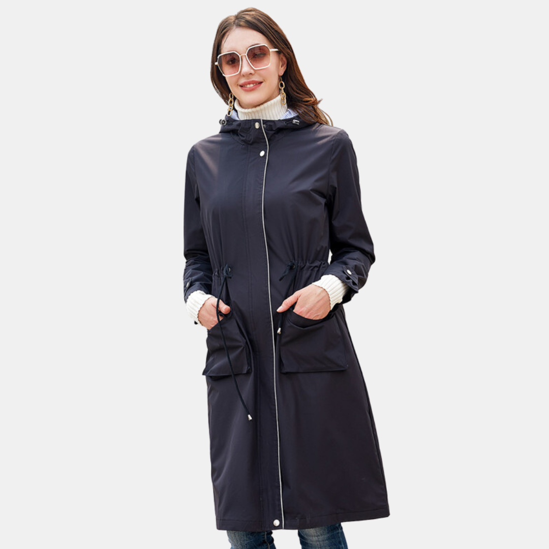 Valentina® | Imperméable long avec capuche de protection