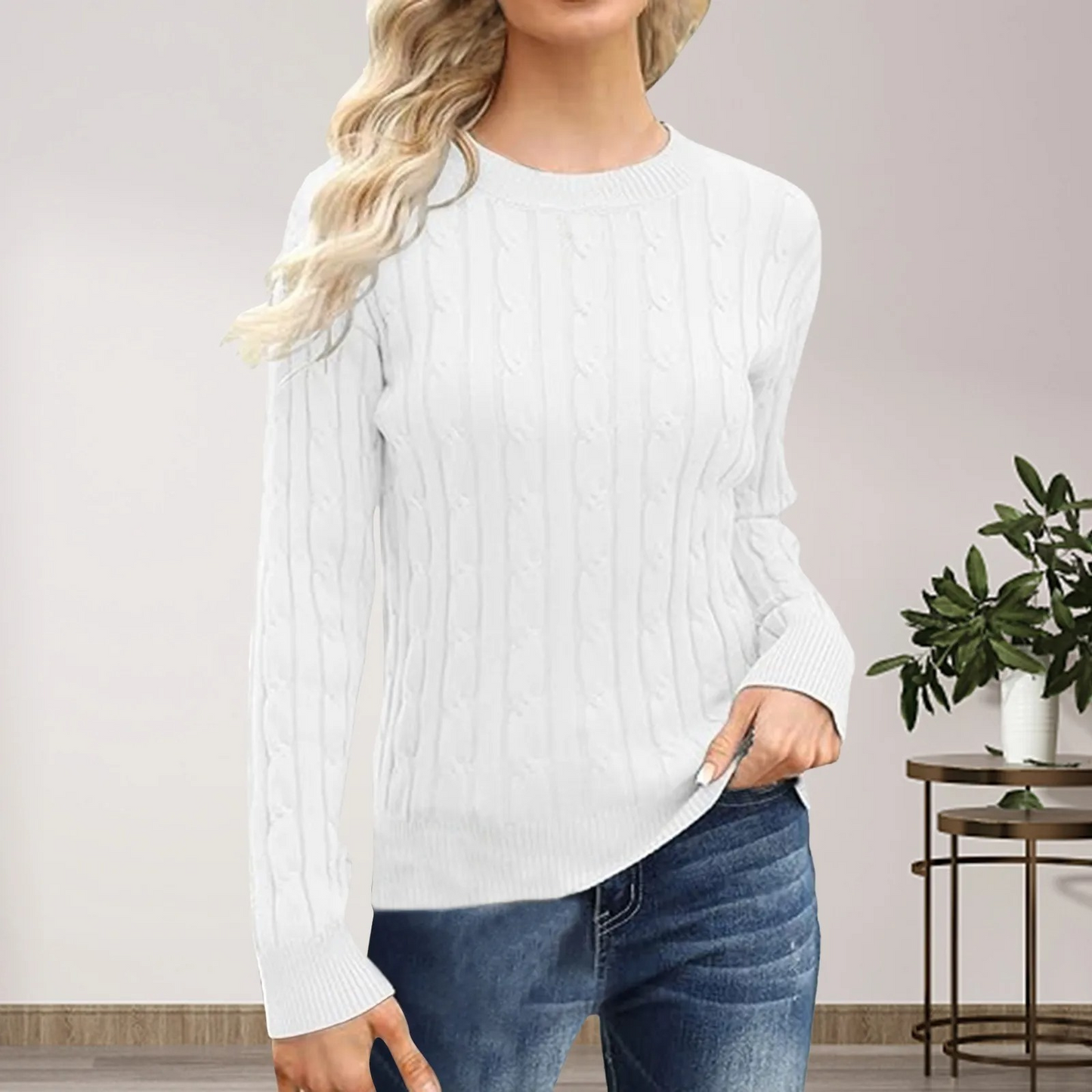 Virginie® | Pull tricoté décontracté à manches longues pour femme