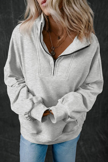 Adriana® | Sweat-shirt à manches longues et demi-zip