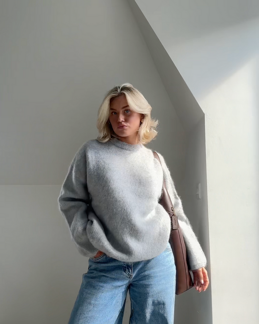 Régine® | Pull col rond en mohair mélangé