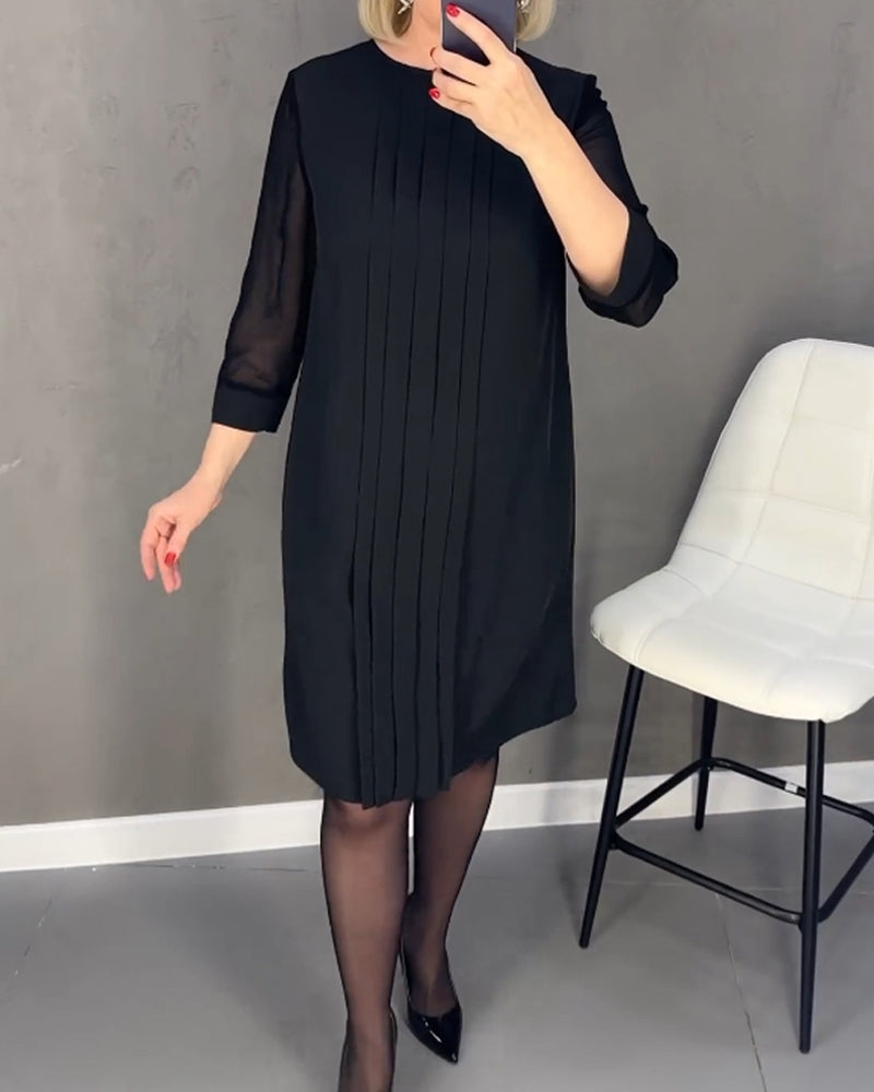 Zoé® | Robe simple avec plis et maille