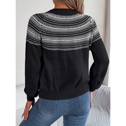 Viridiana® | Pull femme tricoté à motif norvégien