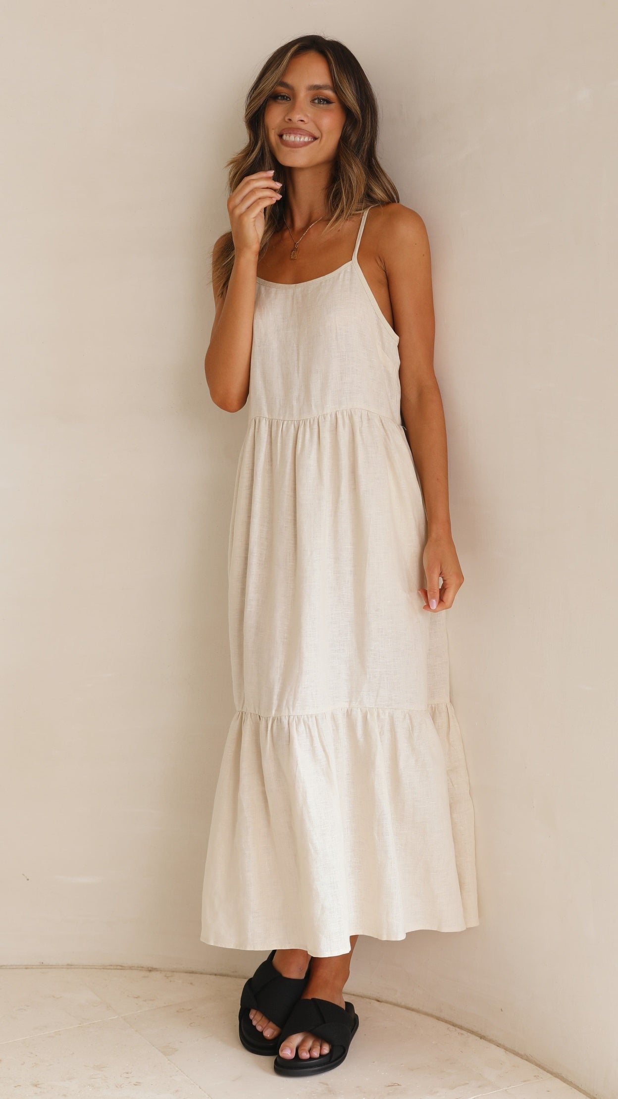 Robe longue Nico - Naturelle