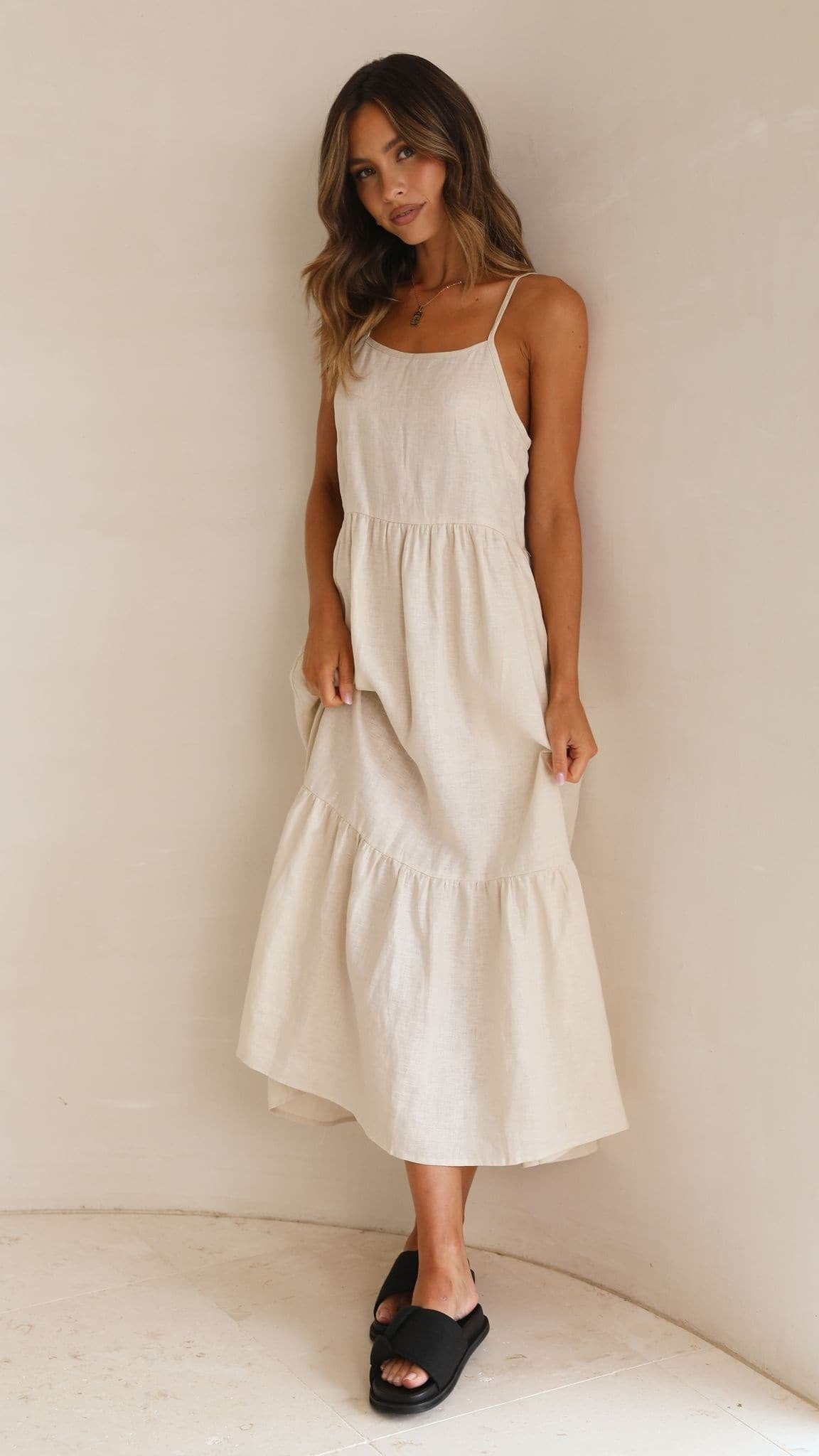 Robe longue Nico - Naturelle