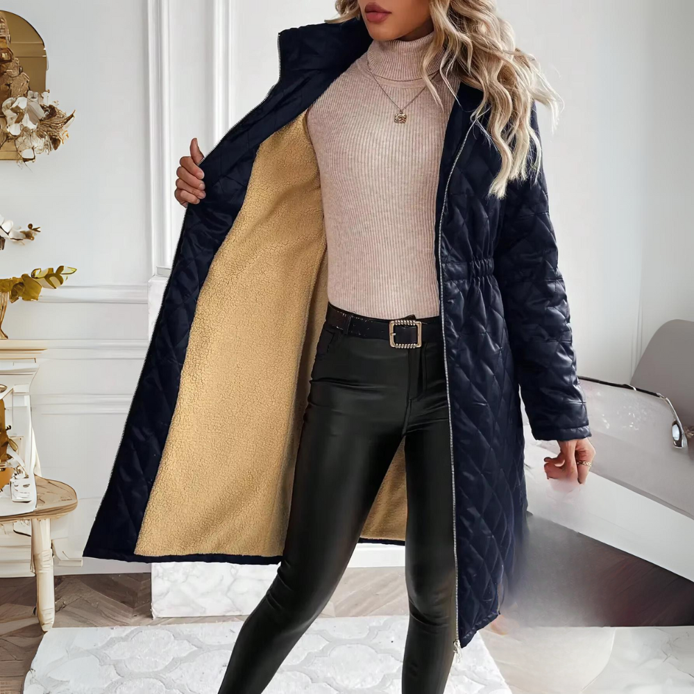 Yara® | Manteau long matelassé luxueux pour femme