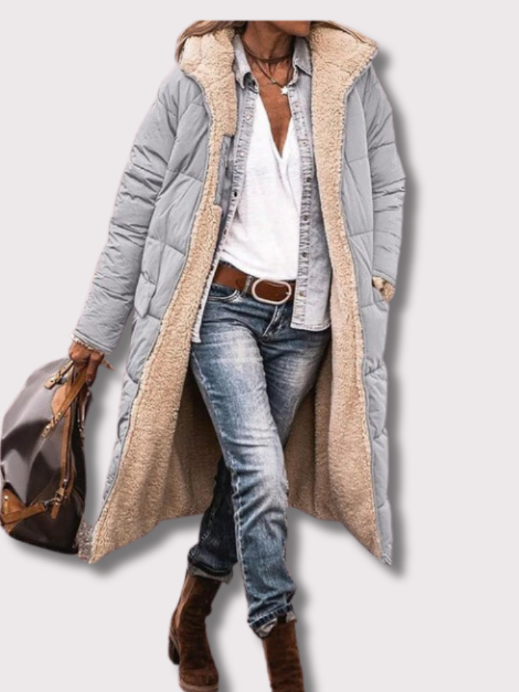 Yette® | Manteau long réversible en Sherpa