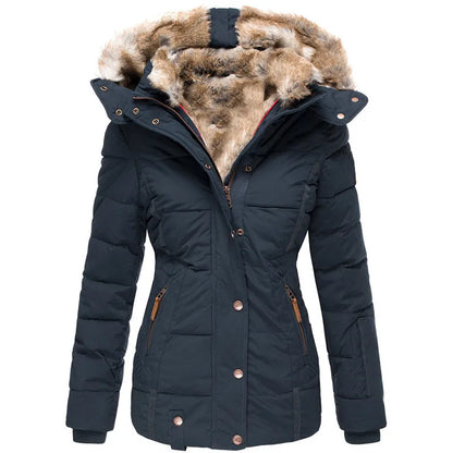 Adina® | Manteau d'hiver chaud avec doublure en fourrure