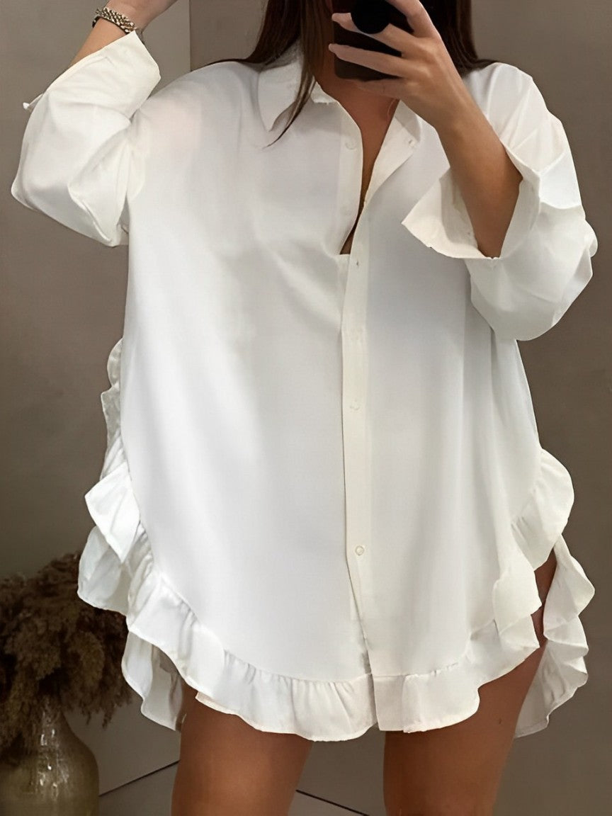 Zaida® | Blouse ample à manches longues et volants