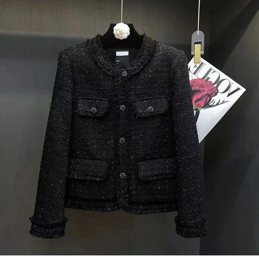 Martine® | Veste en tweed noir – Automne Hiver 2024