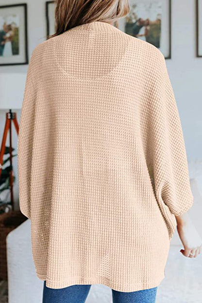 Adélina® | Cardigan portefeuille à demi-manches de couleur unie