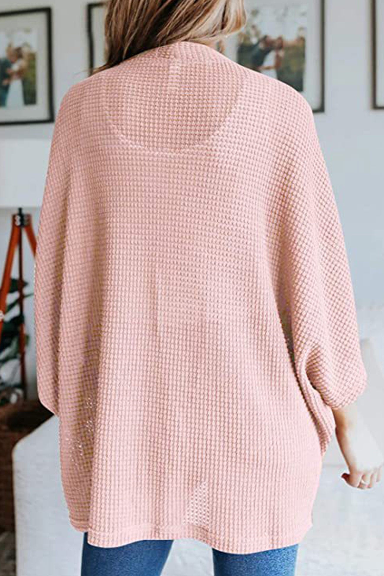 Adélina® | Cardigan portefeuille à demi-manches de couleur unie