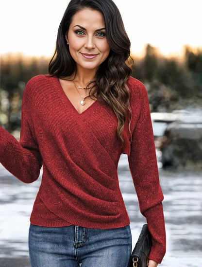 Gisèle® | Pull brillant bordeaux