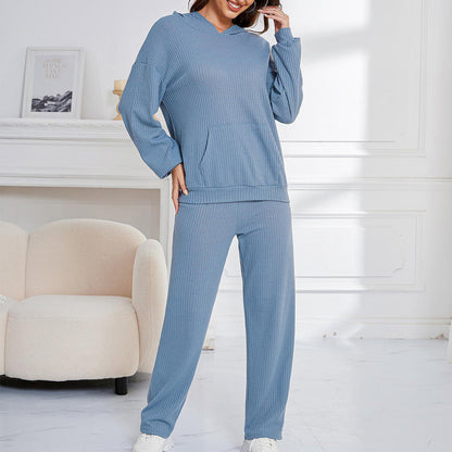 Zahira® | Ensemble sweat à capuche manches longues et pantalon à épaules tombantes