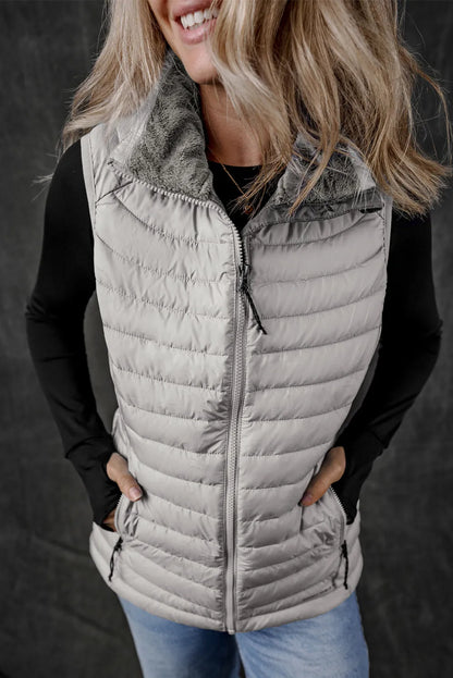 Sylvia® | Manteau gilet avec zip et poches