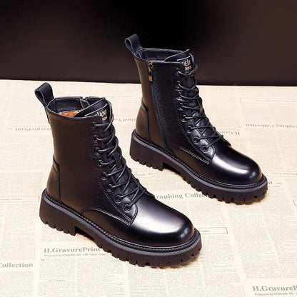 Valentina® | Bottes d'hiver en cuir noir