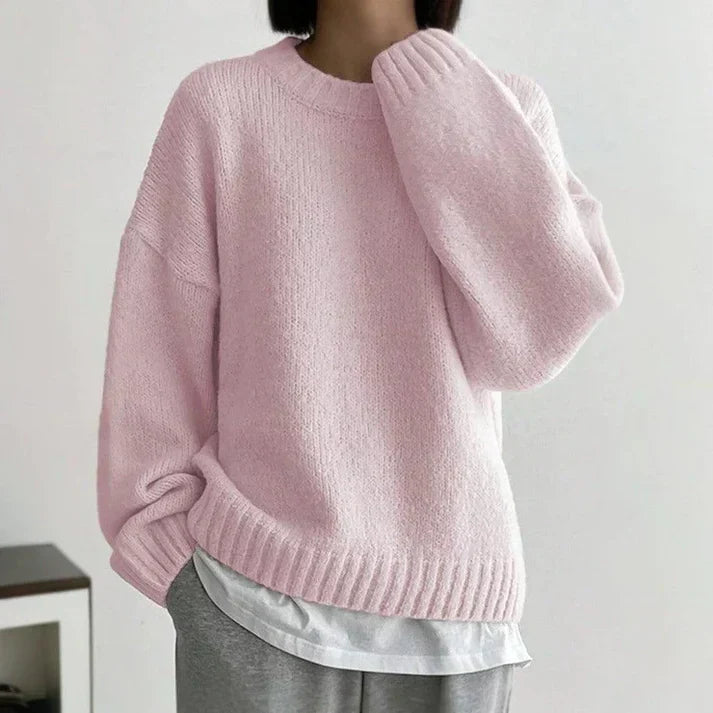 Adriana® | Pull de couleur unie rose