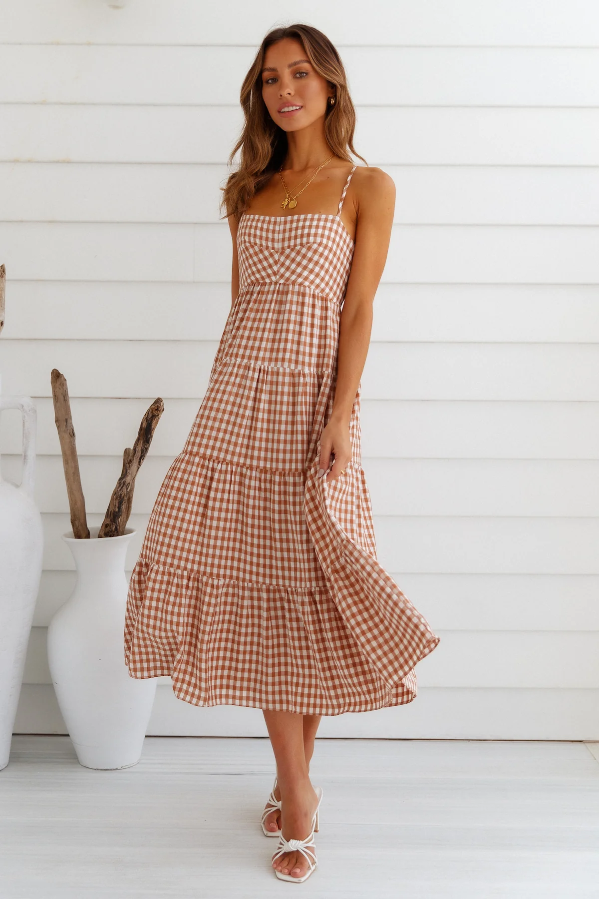 Robe longue de rêve vichy