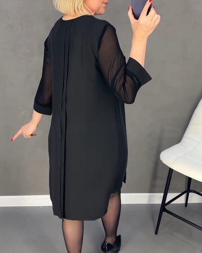 Zoé® | Robe simple avec plis et maille