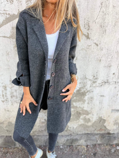 Véréna® | manteau long élégant avec boutons